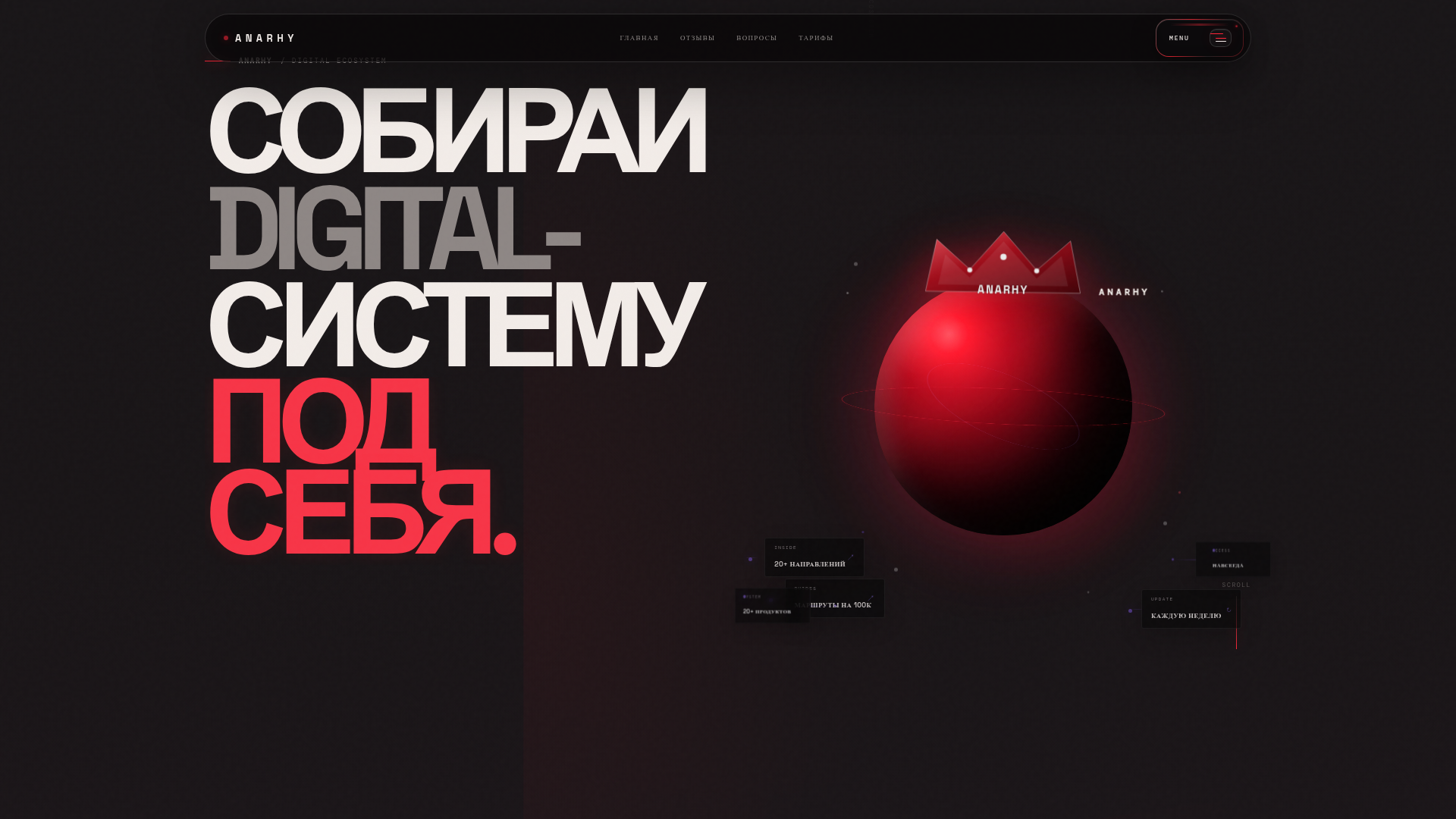 ANARHY website screenshot